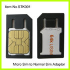 High Quality Plastic Black Micro To Normal SIM Adapter For IPhone 4