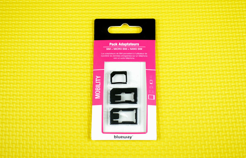 Nano Plastic ABS Dual SIM Card Adapters , 4FF To 3FF 1.5 x 1.2cm