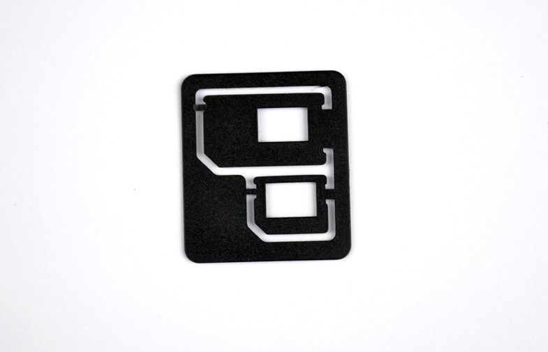 Normal Cell Phone SIM Card Adapter , Blcak Plastic ABS 250pcs In A Polybag