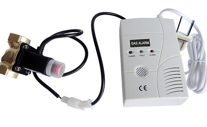 AC / DC power LPG Gas Detector Alarm EN50194 with Auto Shut off Solenoid Valve