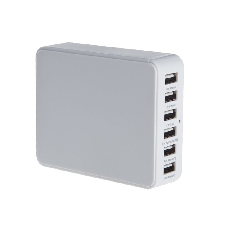6 Port USB Charger Travel Power Adapter Accessories for Mobile Phones / Tablet