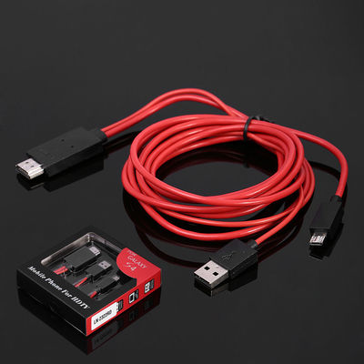 6.5 Feet MHL 11 Pin Micro USB to HDMI Adapter Cable 1080P HDTV for Samsung