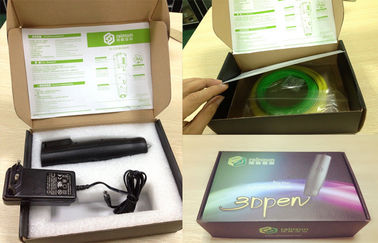 Black 3D Print Pen With Ecification , Power Adapter For 60g ABS Filament