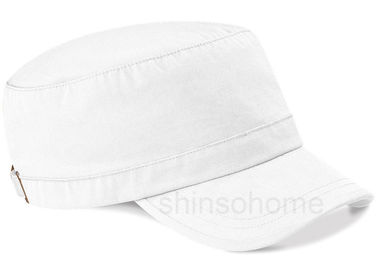 Blank Cotton Army Cap Blue With Metal Buckle , Men Army Hat 22 Inch
