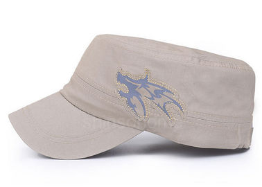 Patch Embroidered 100% Cotton Military Cap Fashion Metal Buckle