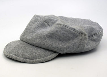 Customized Men / Women Cotton Military Cap Blank Flexfit Grey With Curved Brim