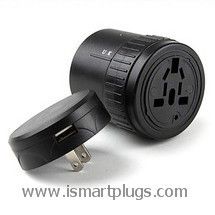 NEW Design Twist International Travel Power Adapter with USB For iphone/Sumsang TQ612