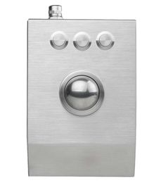 Rugged metal Stainless steel desktop 38mm laser trackball with 1200 DPI resolution
