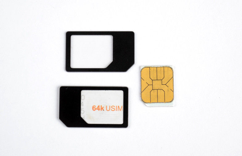 Black Plastic 3FF Micro To Normal SIM Adapter , Micro 500pcs In A Polybag