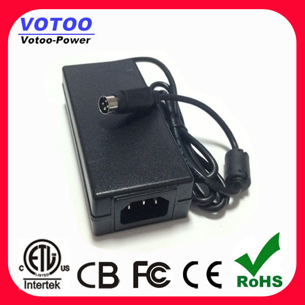4 pin Dc Plug 12v 4a Switching Power Adapter With Ring For Laptop