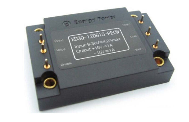 Reliability  Military power supply dc dc converter 30W Output 15 Volt XD30-12DB15-PECW