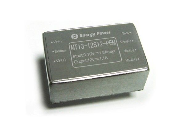 Wide input range 9 - 18V DC-DC Converter 12W Output 12V MT13-12S12-PEM