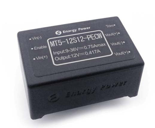 High frequency Military Power Supply 5W 12V DC-DC Converter Modules MT5-12S12-PECW