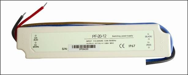 High Brightness 12V 20W Constant Voltage LED Driver Waterproof With Universal AC