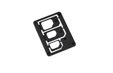 ABS Plastic Nano SIM And Micro SIM Card Adaptor , 3 In 1 SIM Adapter